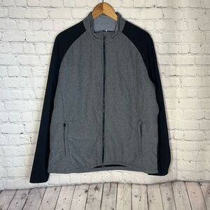 Johnnie-O Men’s Stinger Jacket size L Large Black Gray Full Zip Performance